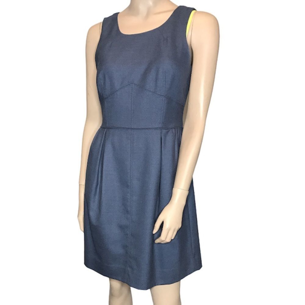 J Crew Sz 4 Sleeveless Wool Blend Lined Midi Dress
